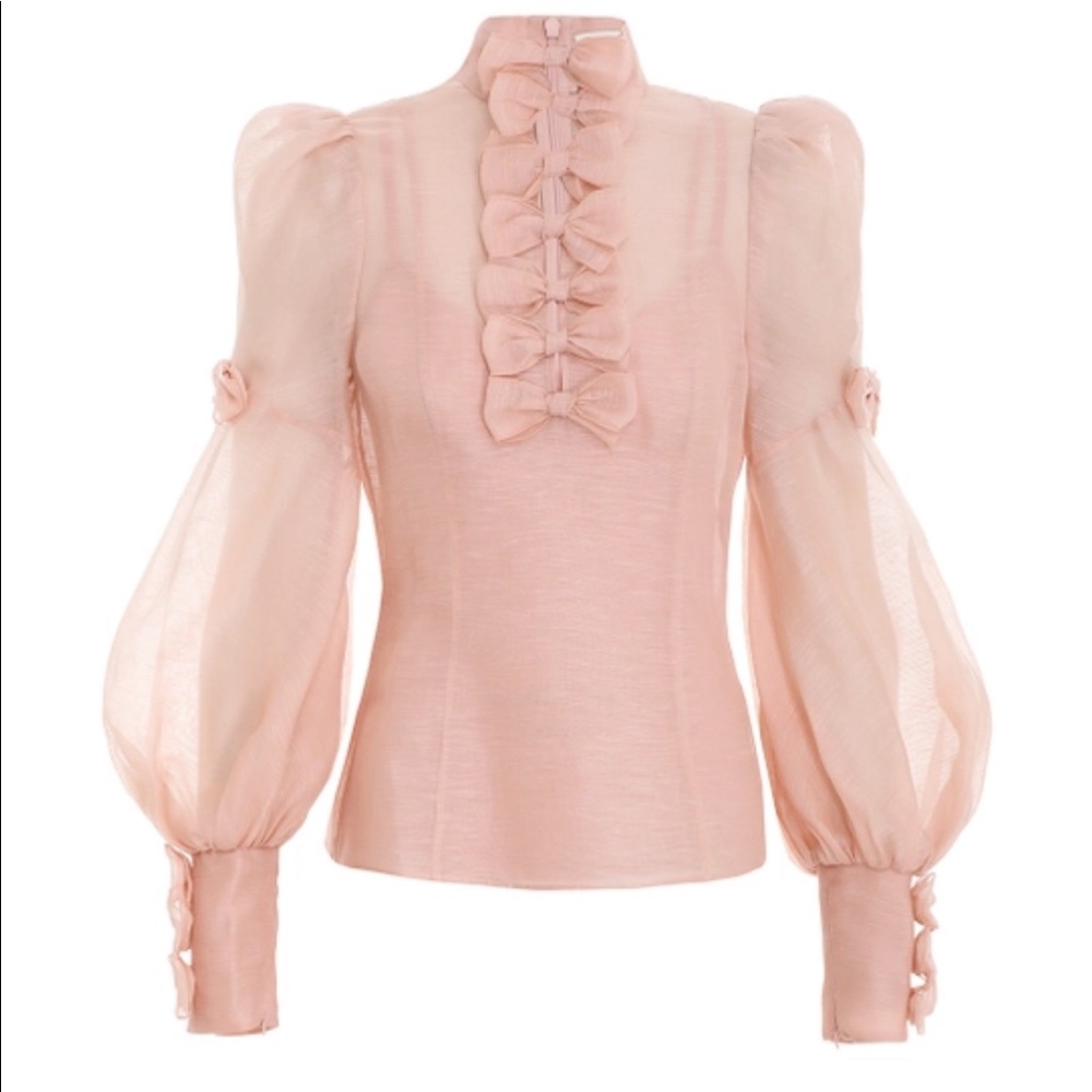 (Sold on other app )Zimmermann postcard bow blouse AU0
